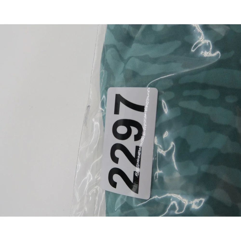 Athleta Racerback Tank Top Teal Green Animal Print Activewear Womens Small‎